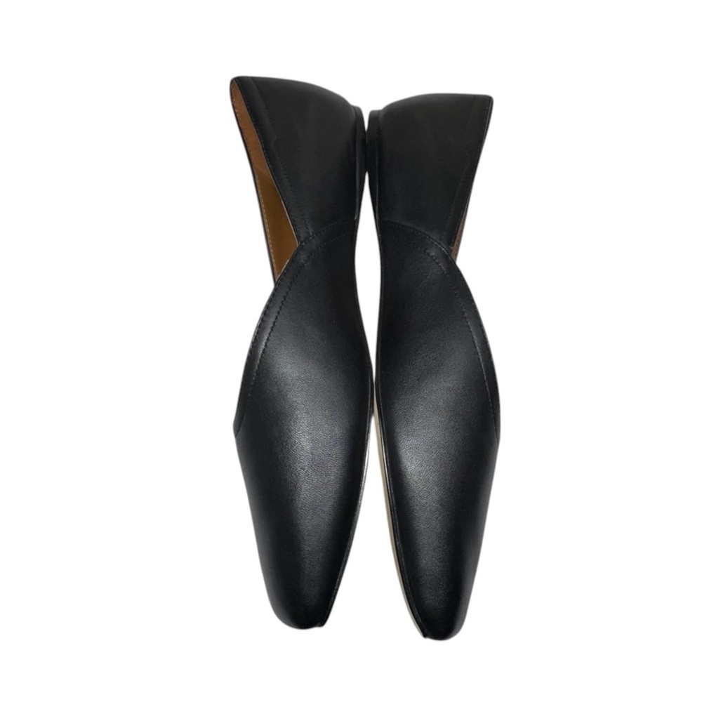 Franco Sarto Adelina Black Leather Square Toe Ballet Flats Size 8.5 - Picture 3 of 12